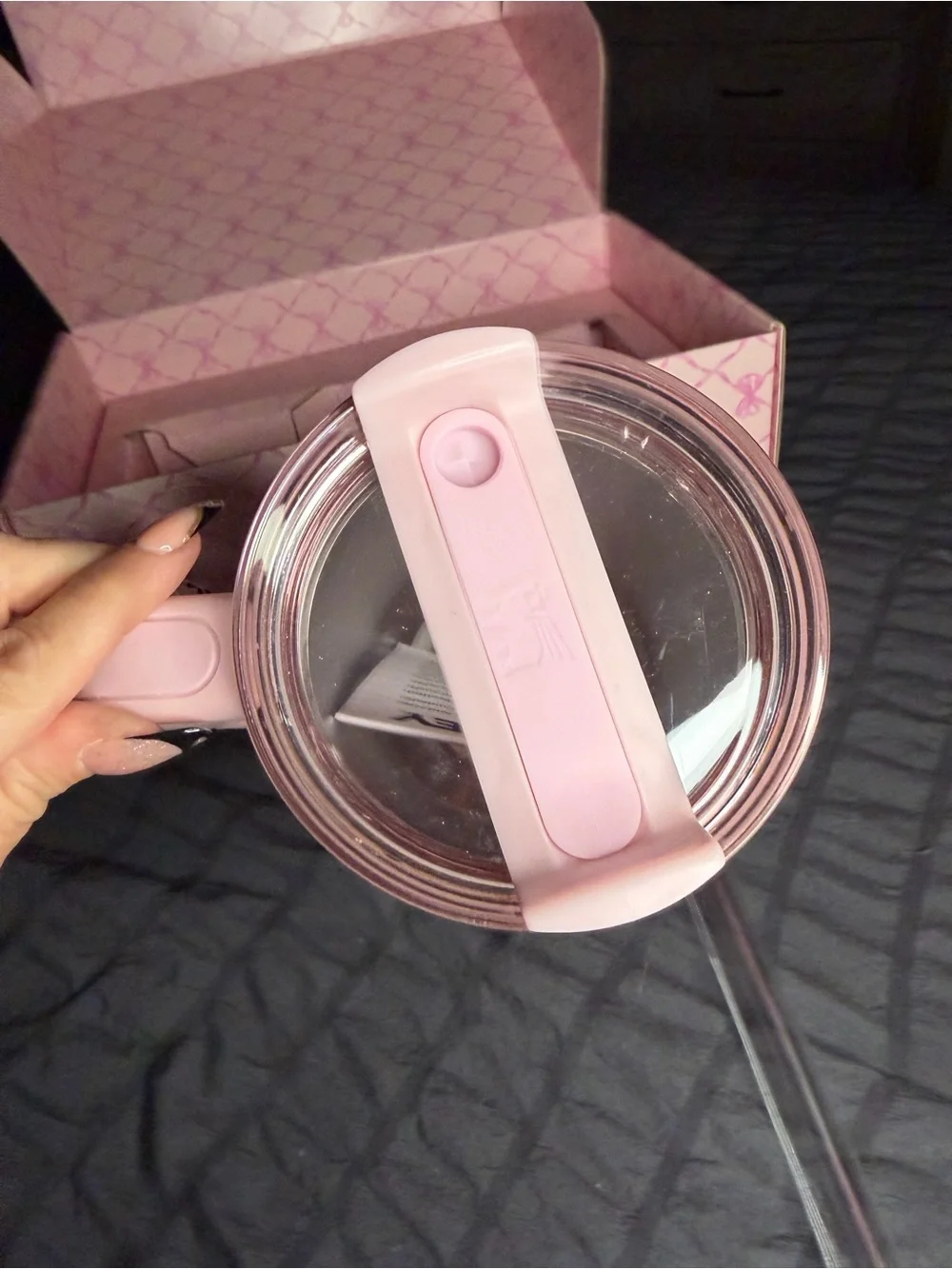 Stanley x LoveShackFancy Quencher H2.0 40 oz Pink Ribbon Bow Tumbler NEW Box